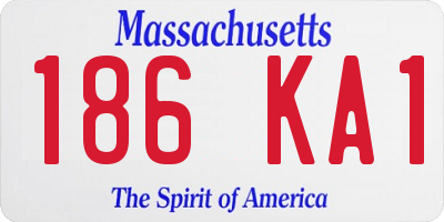 MA license plate 186KA1