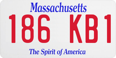 MA license plate 186KB1