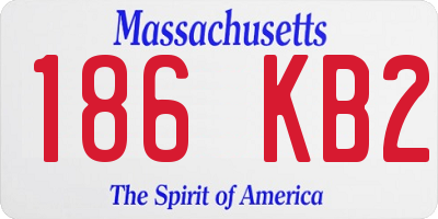 MA license plate 186KB2