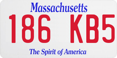 MA license plate 186KB5
