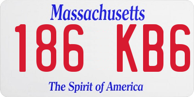 MA license plate 186KB6