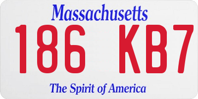 MA license plate 186KB7