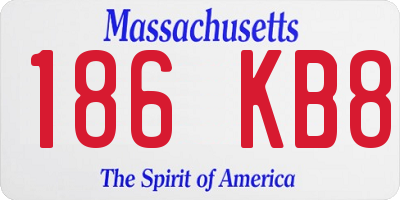 MA license plate 186KB8