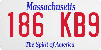 MA license plate 186KB9