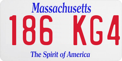 MA license plate 186KG4