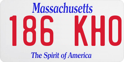 MA license plate 186KH0