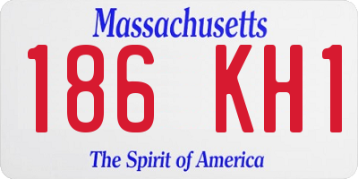 MA license plate 186KH1