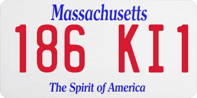 MA license plate 186KI1
