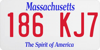 MA license plate 186KJ7