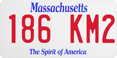 MA license plate 186KM2