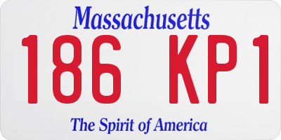 MA license plate 186KP1