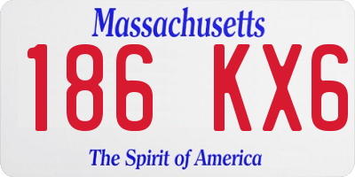 MA license plate 186KX6