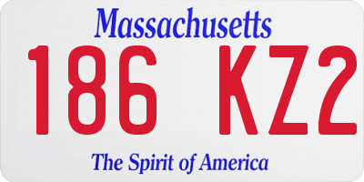 MA license plate 186KZ2