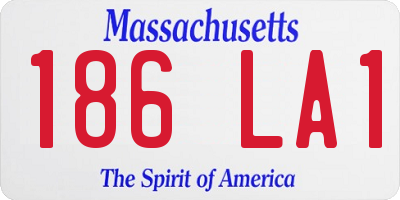 MA license plate 186LA1