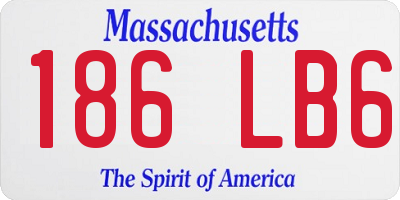 MA license plate 186LB6