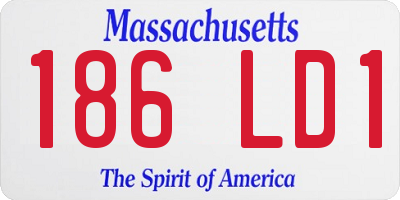 MA license plate 186LD1