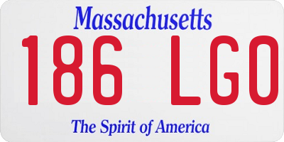 MA license plate 186LG0