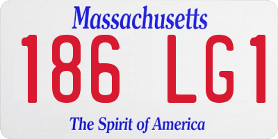 MA license plate 186LG1