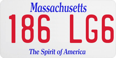 MA license plate 186LG6