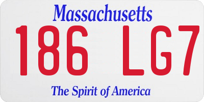 MA license plate 186LG7