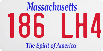 MA license plate 186LH4