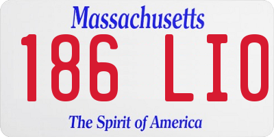 MA license plate 186LI0