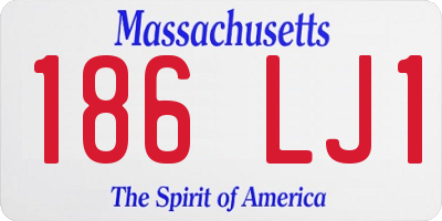 MA license plate 186LJ1