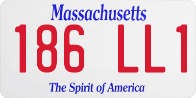MA license plate 186LL1