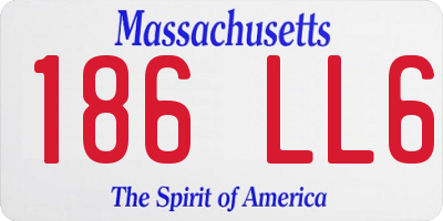 MA license plate 186LL6
