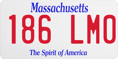 MA license plate 186LM0
