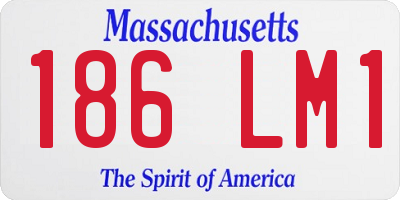 MA license plate 186LM1