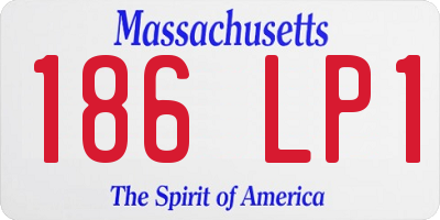 MA license plate 186LP1