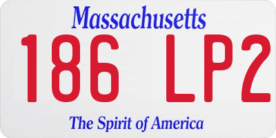 MA license plate 186LP2
