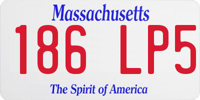 MA license plate 186LP5