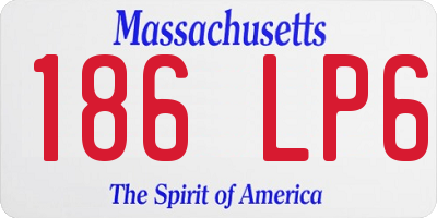 MA license plate 186LP6