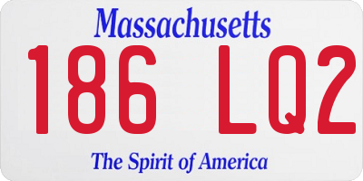MA license plate 186LQ2