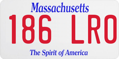 MA license plate 186LR0