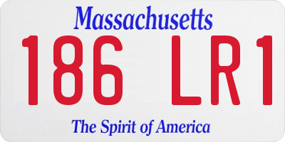 MA license plate 186LR1