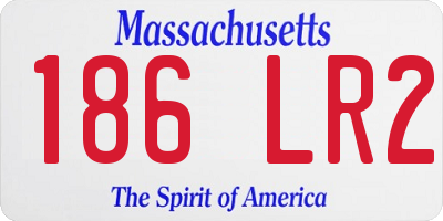 MA license plate 186LR2
