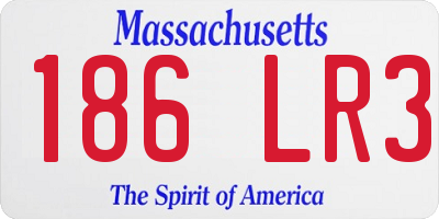 MA license plate 186LR3