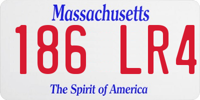 MA license plate 186LR4