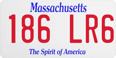 MA license plate 186LR6