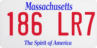 MA license plate 186LR7
