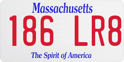 MA license plate 186LR8