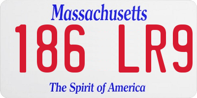 MA license plate 186LR9
