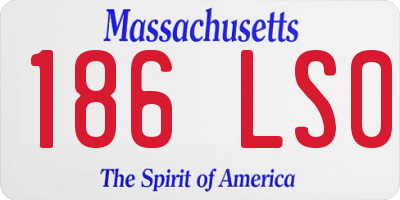 MA license plate 186LS0