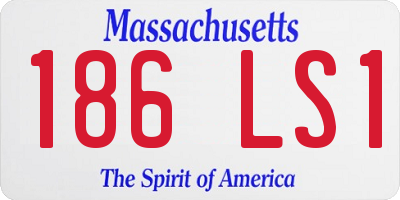 MA license plate 186LS1