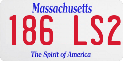 MA license plate 186LS2