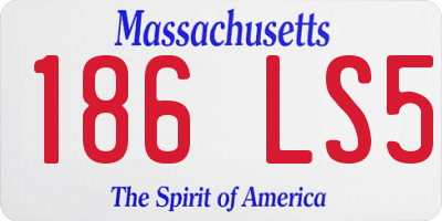MA license plate 186LS5