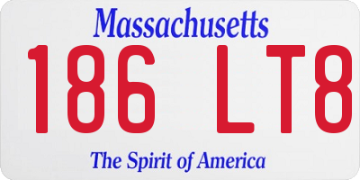 MA license plate 186LT8